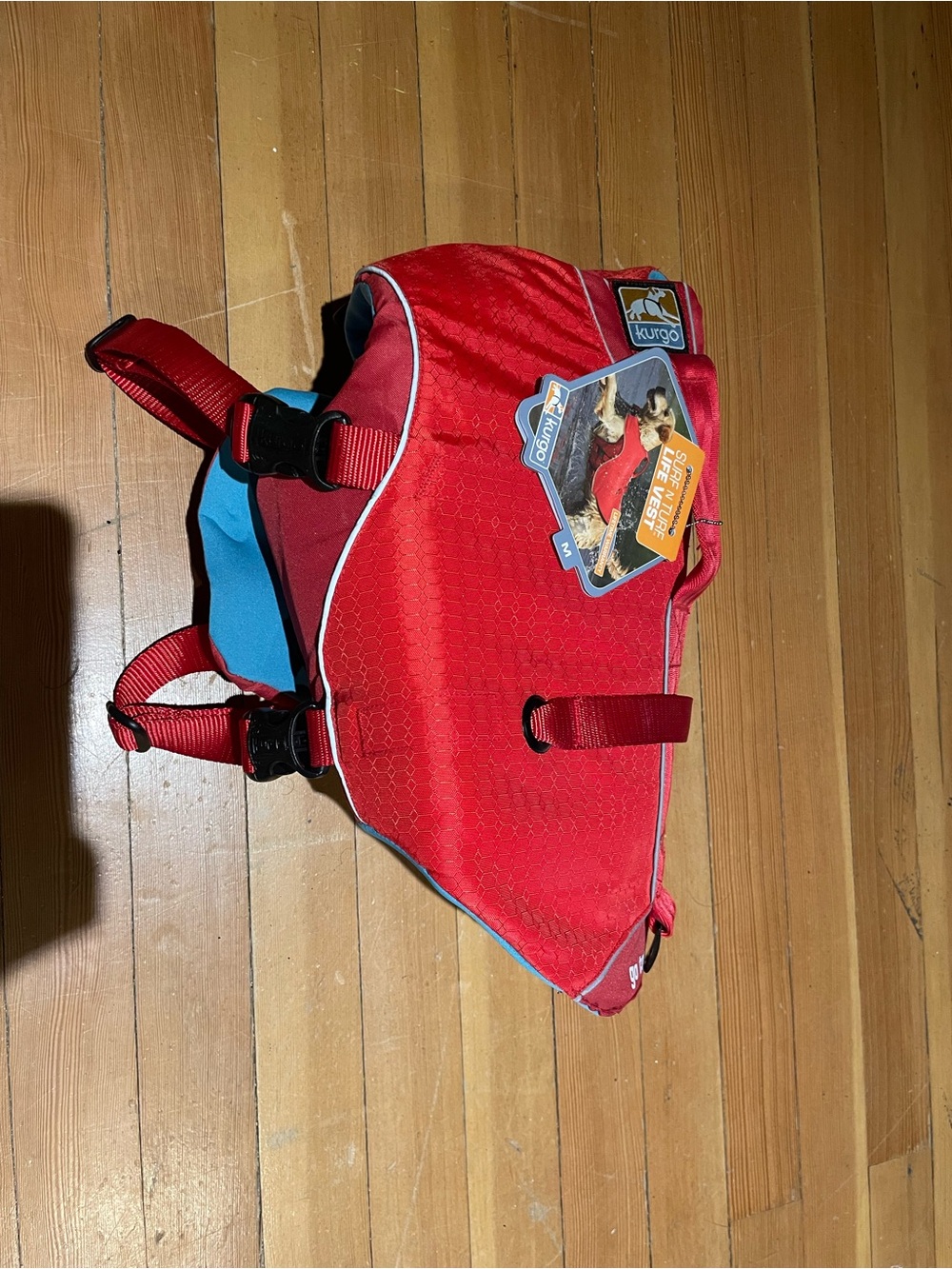 Kurgo Red dog Life Jacket with Blue Trim
